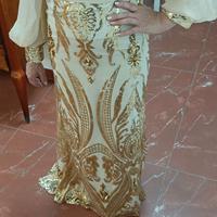 Abito a sirena da cerimonia colore Champagne 