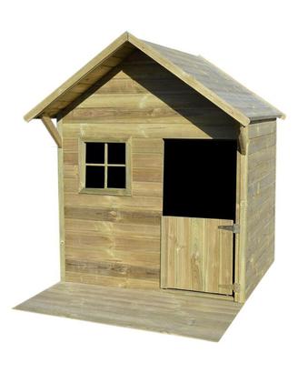 Casetta in legno con pedana per bambini - Nuova