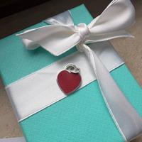 Pendente cuore Tiffany rosso