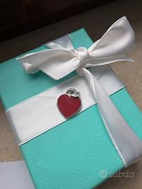 Pendente cuore Tiffany rosso