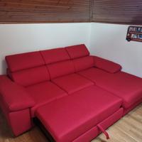 Divano 3 Posti con Sedute Scorrevoli e Letto