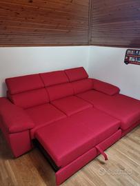 Divano 3 Posti con Sedute Scorrevoli e Letto