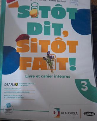 Libro Francese "SITÔT DIT, SITÔT FAIT!" Vol. 3 – D
