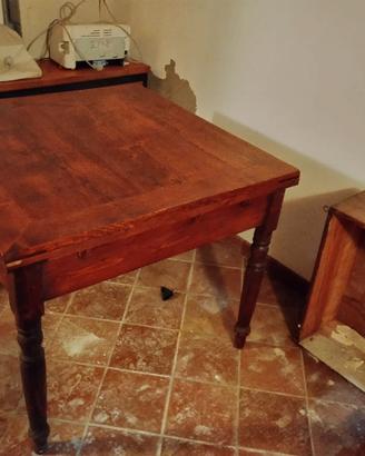 Tavolo antico originale stile toscano