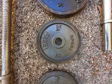 Set bilancieri e manubri pesi a disco palestra