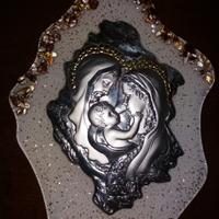 Sacra Famiglia Immagine da appoggio color argento 