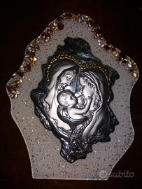 Sacra Famiglia Immagine da appoggio color argento 