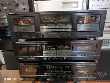 Doppie Piastre Cassetta Aiwa Onkyo X Sistemi HiFi