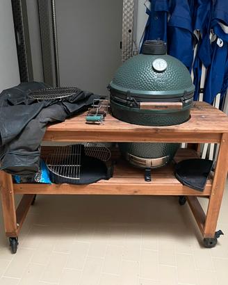 Big green egg L con tavolo e acessori