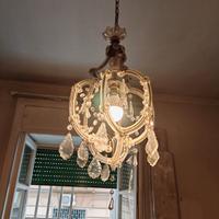 Lampadario vintage Maria Teresa anni 20 cristallo 