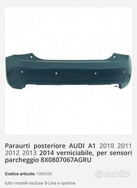 Paraurti posteriore nuovo  audi A1 2012.