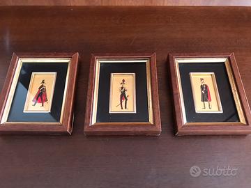 CORNICI SERIGRAFIE ORO UNIFORMI CARABINIERI