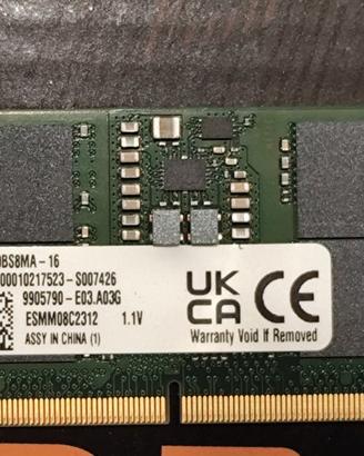 Kingston RAM DDR5 SODIMM 16GB 4800 MHz