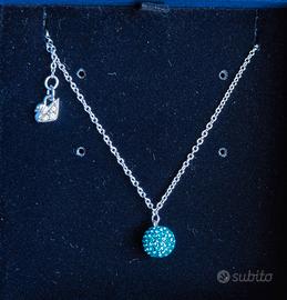 Collana Swarovski Sfera di cristalli turchese