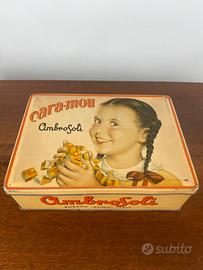 Latta vintage Ambrosoli Cara-Mou anni 50 caramelle