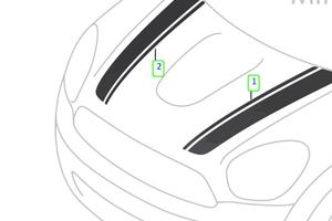 Mini countryman (e simili) strisce adesive bianche