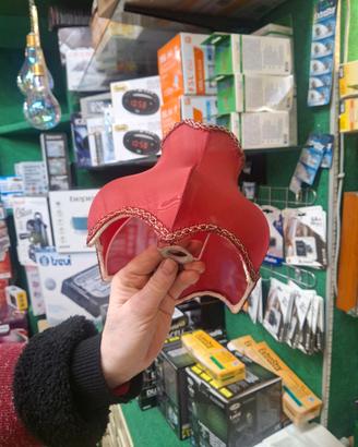 paralume vintage color rosso