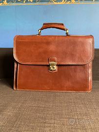 Valigetta ventiquattrore in cuoio marrone