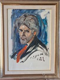 autoritratto pittore sassarese Costantino Spada