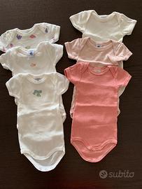 Lotto 6 body Petit Bateau 3 mesi