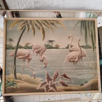 Quadro fenicotteri art Decò USA