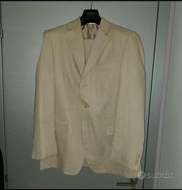 Vestito completo in lino come nuovo tg 52