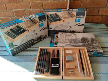 5 set da disegno con carboncino 