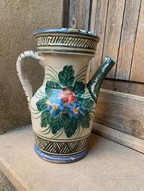 Brocca caraffa cannata versatoio vino ceramica