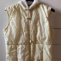 Gilet donna imbottino con cappuccio in maglia