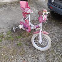 bici  con rotelle per bimba