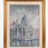 Quadro firmato Roma San Pietro dipinto a olio