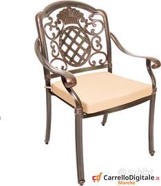 Sedia giardino modello Vienna alluminio pressofuso