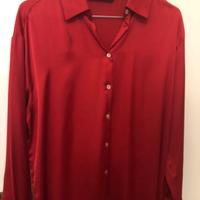 Camicia in raso rossa