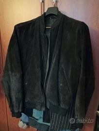 Bomber uomo vera pelle scamosciata  