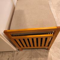 Panca contenitore pou legno stoffa