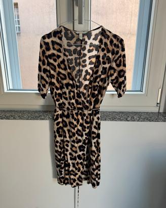 Vestito corto leopardato