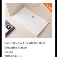 piatto doccia 120x70 iperceramica