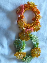 Coppia elastici capelli scrunchie vintage Y2K
