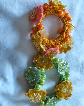 Coppia elastici capelli scrunchie vintage Y2K