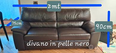 divano pelle nero