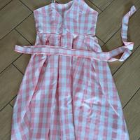 Vestito rosa e bianco barbie