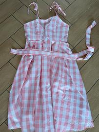 Vestito rosa e bianco barbie