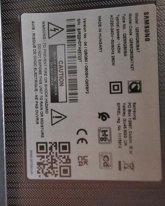scheda pe samsung lcd  QE65Q80BAT 