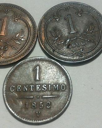 LOMBARDO VENETO Lotto 3 PEZZI DA 1 CENTESIMO 1