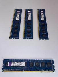 banchi RAM KINGSTON ddr3 32gb 8x4 1600Mhz PC deskt