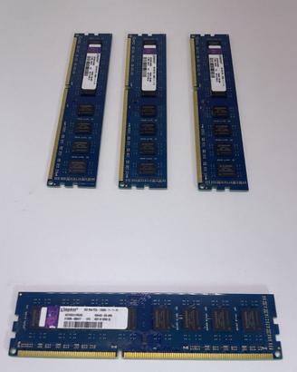 banchi RAM KINGSTON ddr3 32gb 8x4 1600Mhz PC deskt