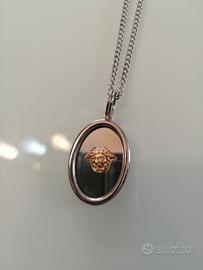 Collana uomo con ciondolo ovale 