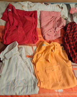 Lotto 5 Camicette e Bluse Vintage - 2 in Seta