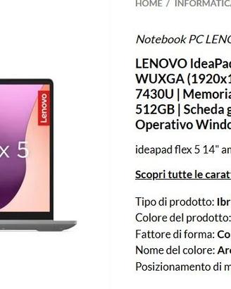 Lenovo IdeaPad Flex 5 - Nuovo