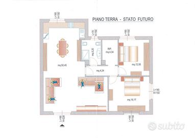 Trilocale piano terra con ingresso indipendente